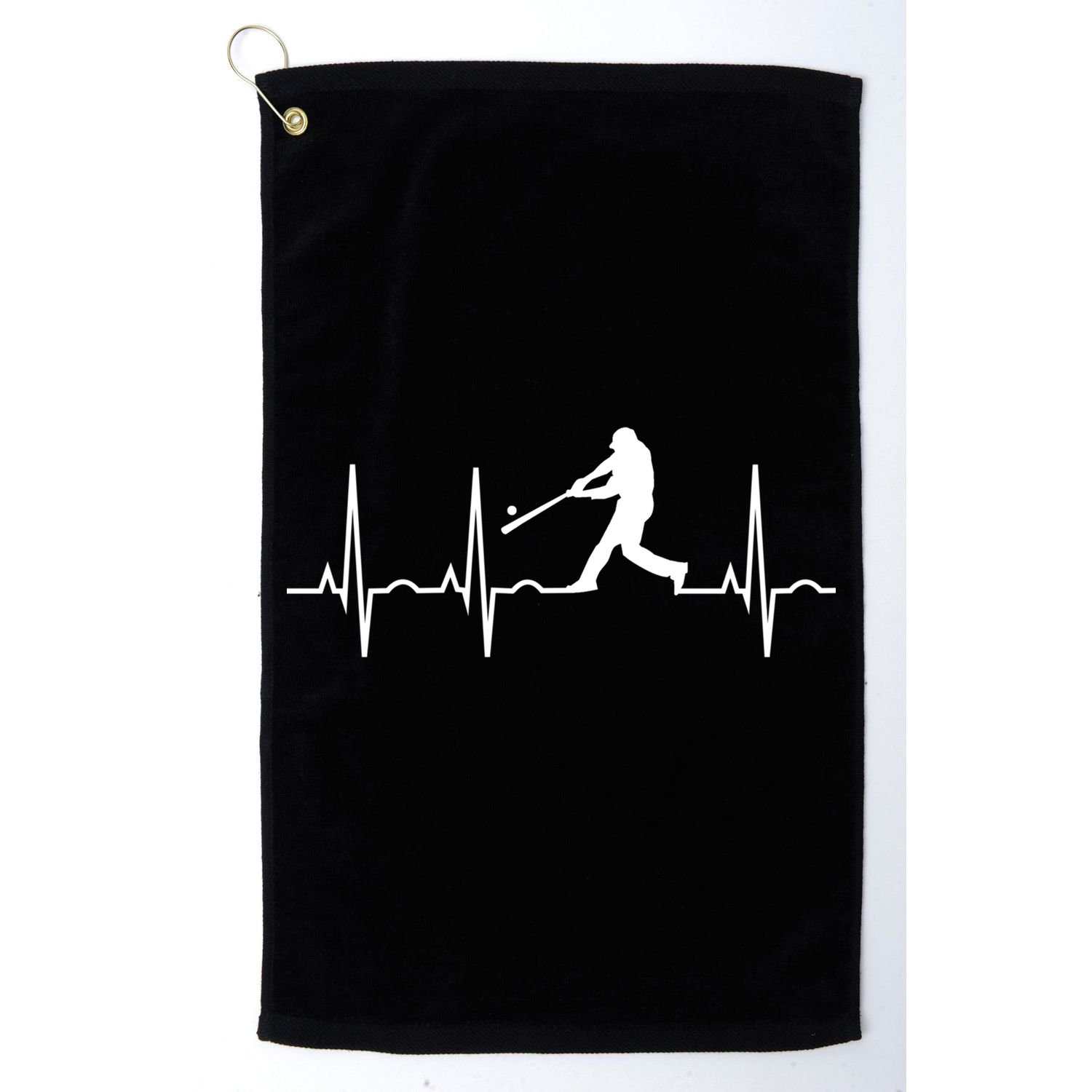 Baseball Great Gift Men Gift Baseball Player Heartbeat Gift Golf Towel