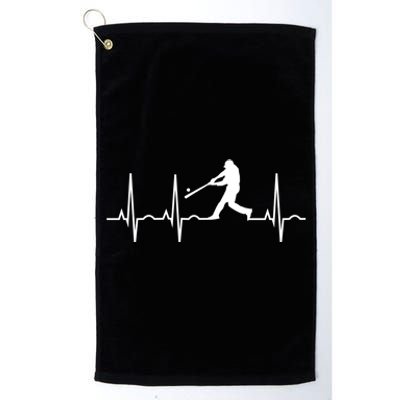 Baseball Great Gift Men Gift Baseball Player Heartbeat Gift Platinum Collection Golf Towel