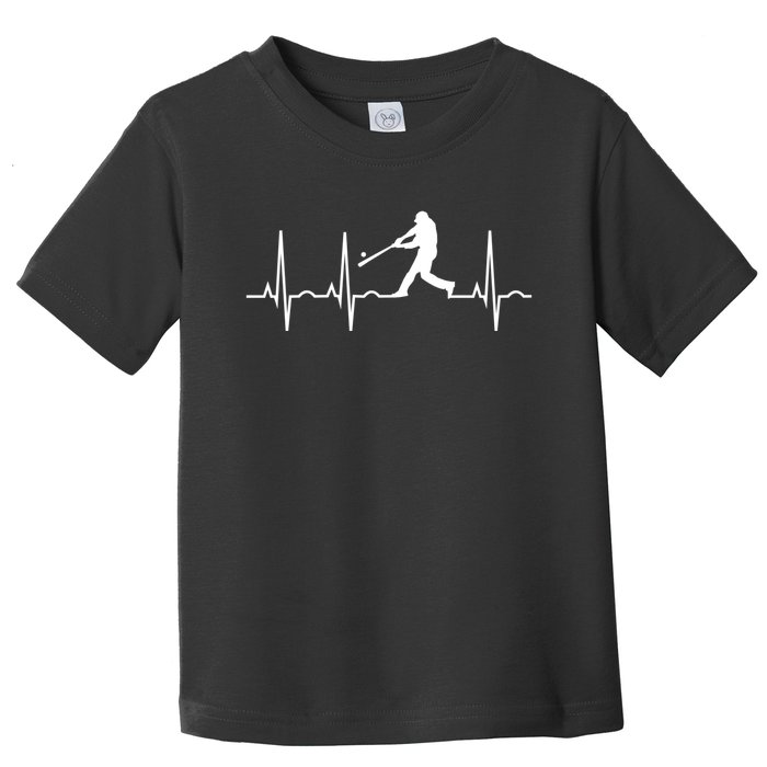 Baseball Great Gift Men Gift Baseball Player Heartbeat Gift Toddler T-Shirt