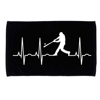 Baseball Great Gift Men Gift Baseball Player Heartbeat Gift Microfiber Hand Towel