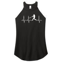 Baseball Great Gift Men Gift Baseball Player Heartbeat Gift Women's Perfect Tri Rocker Tank