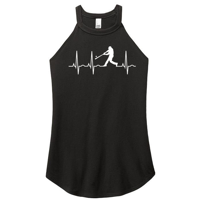 Baseball Great Gift Men Gift Baseball Player Heartbeat Gift Women's Perfect Tri Rocker Tank