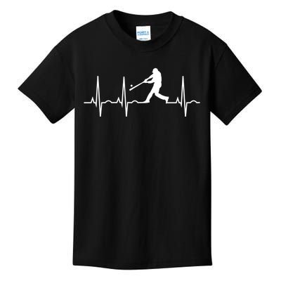 Baseball Great Gift Men Gift Baseball Player Heartbeat Gift Kids T-Shirt