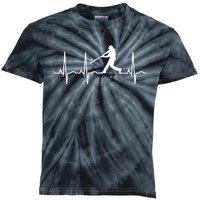 Baseball Great Gift Men Gift Baseball Player Heartbeat Gift Kids Tie-Dye T-Shirt