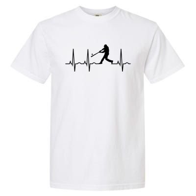 Baseball Great Gift Men Gift Baseball Player Heartbeat Gift Garment-Dyed Heavyweight T-Shirt