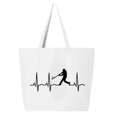 Baseball Great Gift Men Gift Baseball Player Heartbeat Gift 25L Jumbo Tote