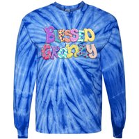 Blessed Granny Gift For Moms Grandmothers Mother Day Tie-Dye Long Sleeve Shirt