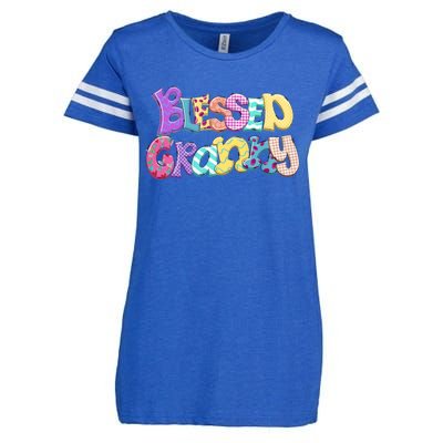 Blessed Granny Gift For Moms Grandmothers Mother Day Enza Ladies Jersey Football T-Shirt