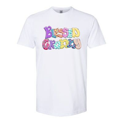 Blessed Granny Gift For Moms Grandmothers Mother Day Softstyle® CVC T-Shirt