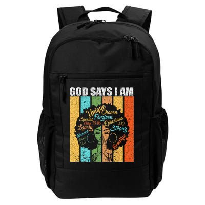 Black Girl God Says I Am Black Melanin Junenth Backpack