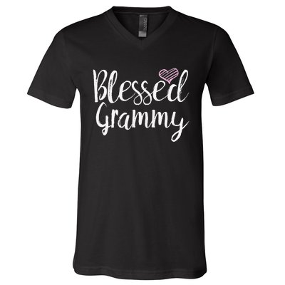 Blessed Grammy grandma gifts V-Neck T-Shirt