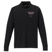 Brandon GodS Got My Back Lake Performance Long Sleeve Polo