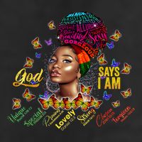 Black Girl God Says I Am Black Melanin History Month Pride Cool Comfort Performance Bucket Hat