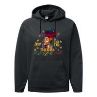 Black Girl God Says I Am Black Melanin History Month Pride Performance Fleece Hoodie