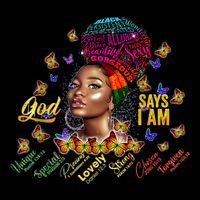 Black Girl God Says I Am Black Melanin History Month Pride Impact Tech Backpack