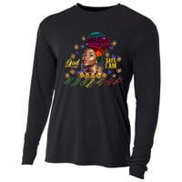 Black Girl God Says I Am Black Melanin History Month Pride Cooling Performance Long Sleeve Crew