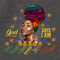 Black Girl God Says I Am Black Melanin History Month Pride Vector Backpack