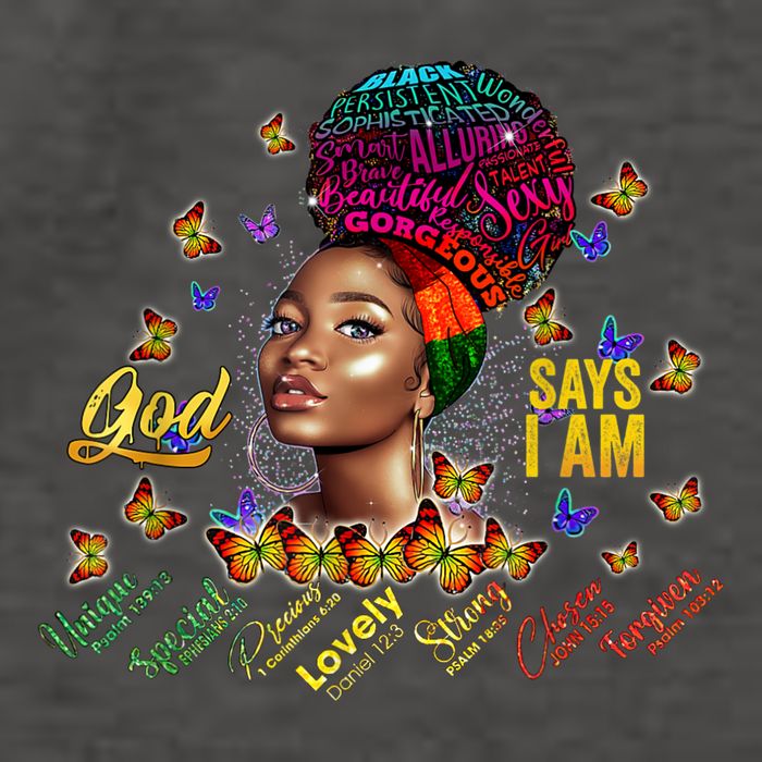 Black Girl God Says I Am Black Melanin History Month Pride Vector Backpack