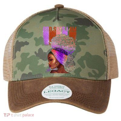 Black Girl God Says I Am Black Melanin History Month Pride Legacy Tie Dye Trucker Hat
