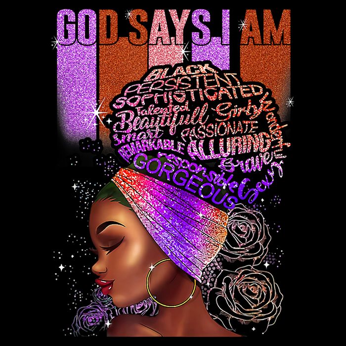 Black Girl God Says I Am Black Melanin History Month Pride Cooling Performance Crew T-Shirt