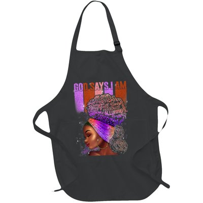 Black Girl God Says I Am Black Melanin History Month Pride Apron