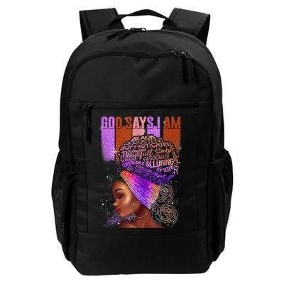 Black Girl God Says I Am Black Melanin History Month Pride Backpack