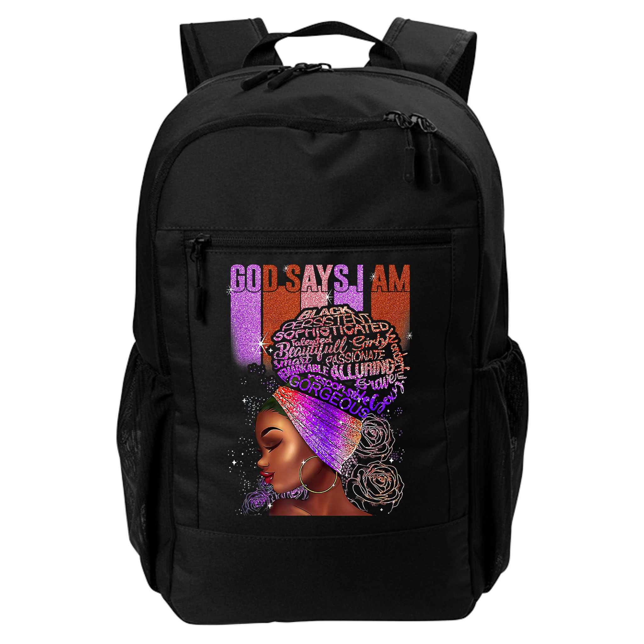 Black Girl God Says I Am Black Melanin History Month Pride Backpack