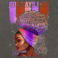 Black Girl God Says I Am Black Melanin History Month Pride Cotton Canvas Backpack