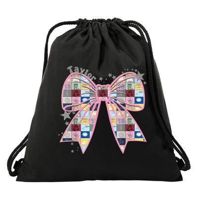 Birthday Girl Groovy Taylor First Name Personalized P.i.n.k Drawstring Bag