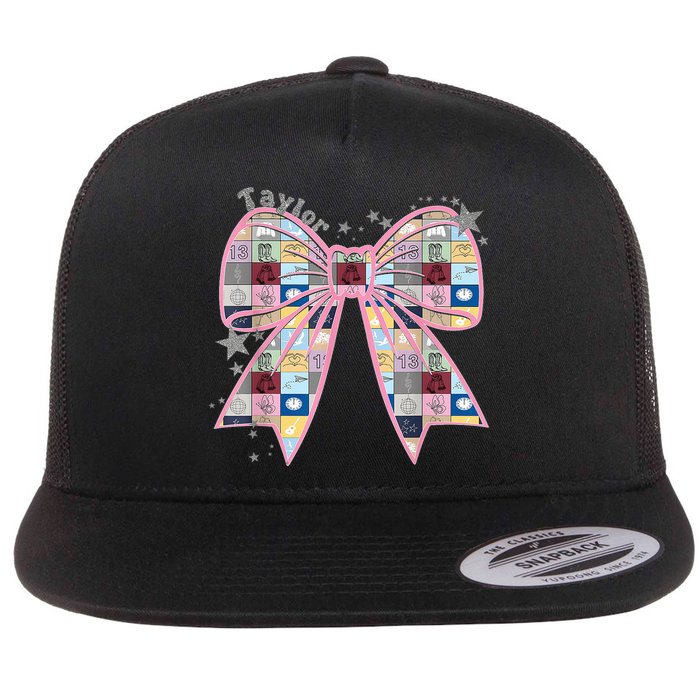Birthday Girl Groovy Taylor First Name Personalized P.i.n.k Flat Bill Trucker Hat