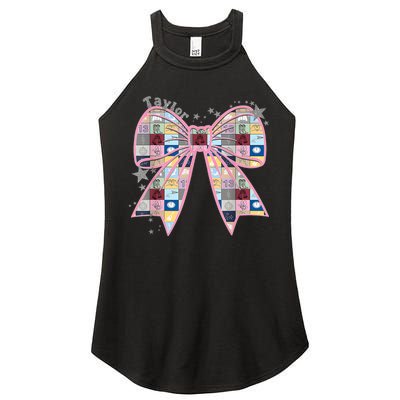 Birthday Girl Groovy Taylor First Name Personalized P.i.n.k Women's Perfect Tri Rocker Tank