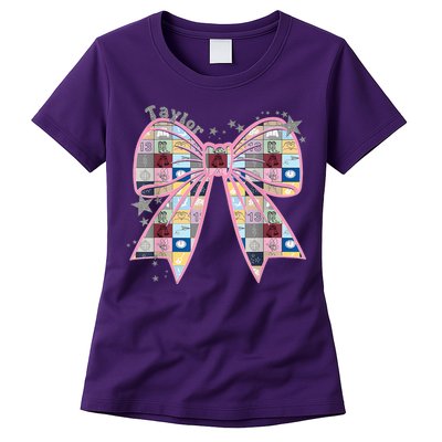 Birthday Girl Groovy Taylor First Name Personalized P.i.n.k Womens T-Shirt