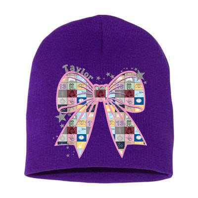 Birthday Girl Groovy Taylor First Name Personalized P.i.n.k Short Acrylic Beanie