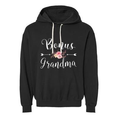Bonus Grandma Grandmother Best Granny Ever Grandparents Day Garment-Dyed Fleece Hoodie