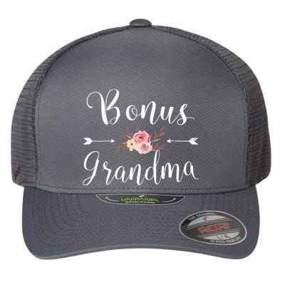 Bonus Grandma Grandmother Best Granny Ever Grandparents Day Flexfit Unipanel Trucker Cap