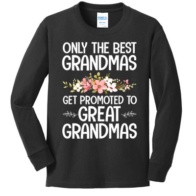 Best Great Grandma Art For Grandma Women Great Grandmother Kids Long Sleeve Shirt