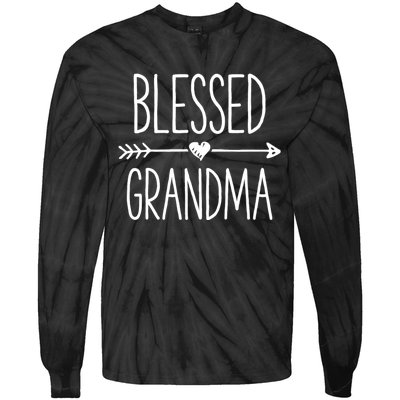 Blessed Grandma Grandmother Mother Moms Tie-Dye Long Sleeve Shirt