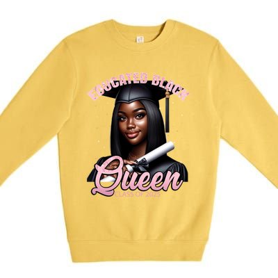 Black Graduation Hbcu Senior Melanin Pink Class Of 2025 Cute Gift Premium Crewneck Sweatshirt