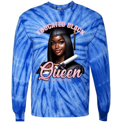 Black Graduation Hbcu Senior Melanin Pink Class Of 2025 Cute Gift Tie-Dye Long Sleeve Shirt