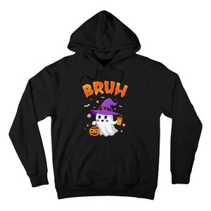 Bruh Ghost Halloween Cute Ghost Trick Or Treat Candy Hoodie