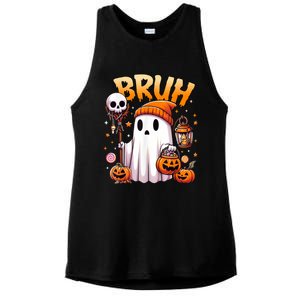 Bruh Ghost Halloween Cute Ghost Trick Or Treat Candy Ladies PosiCharge Tri-Blend Wicking Tank