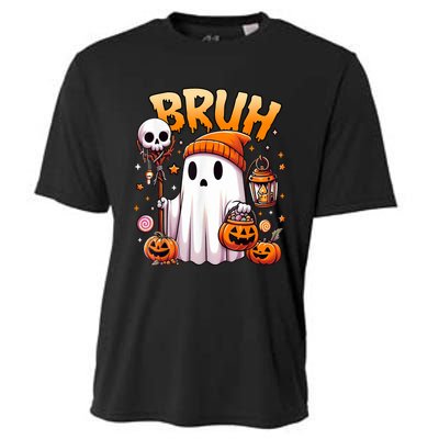 Bruh Ghost Halloween Cute Ghost Trick Or Treat Candy Cooling Performance Crew T-Shirt