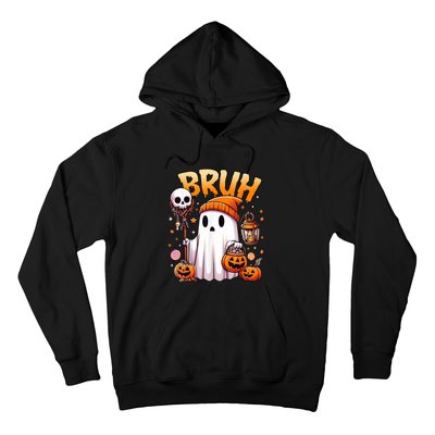 Bruh Ghost Halloween Cute Ghost Trick Or Treat Candy Hoodie