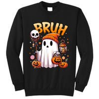 Bruh Ghost Halloween Cute Ghost Trick Or Treat Candy Sweatshirt