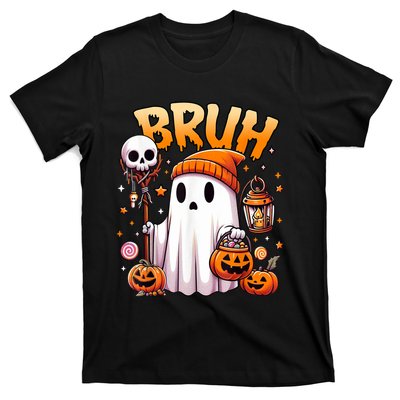 Bruh Ghost Halloween Cute Ghost Trick Or Treat Candy T-Shirt