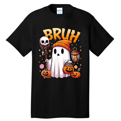 Bruh Ghost Halloween Cute Ghost Trick Or Treat Candy Tall T-Shirt