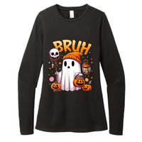 Bruh Ghost Halloween Cute Ghost Trick Or Treat Candy Womens CVC Long Sleeve Shirt