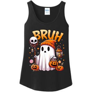 Bruh Ghost Halloween Cute Ghost Trick Or Treat Candy Ladies Essential Tank