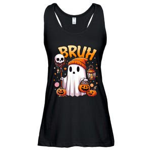 Bruh Ghost Halloween Cute Ghost Trick Or Treat Candy Ladies Essential Flowy Tank