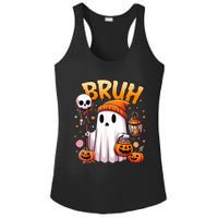 Bruh Ghost Halloween Cute Ghost Trick Or Treat Candy Ladies PosiCharge Competitor Racerback Tank